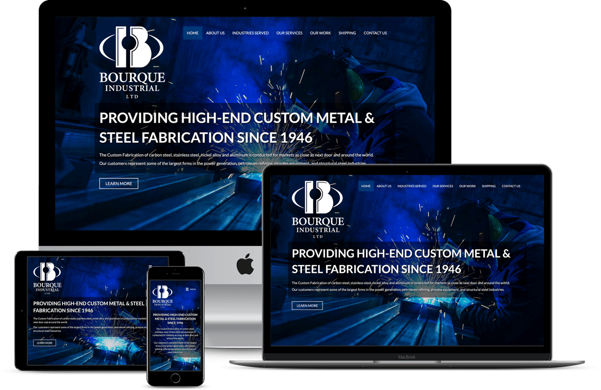 Bourque Industrial Website Designed and Developed by The Pridham Group in Saint John, New Brunswick
