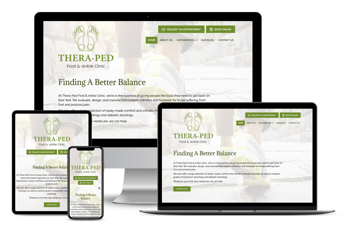 Thera-Ped Website Website Designed and Developed by The Pridham Group in Saint John, New Brunswick